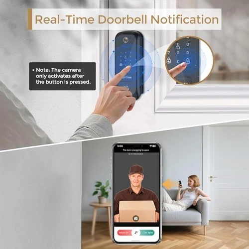 5 in 1 Smart Lock with Camera & Doorbell — Smart Lock, JAIOTlink