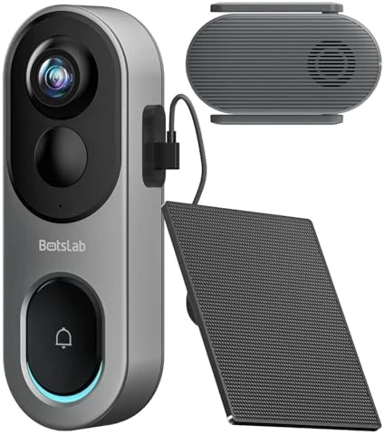 5MP Doorbell Camera Wireless with Solar Panel — Video Doorbell, BOTSLAB
