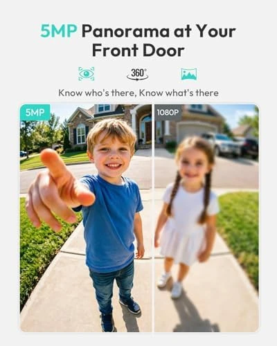 5MP Doorbell Camera Wireless with Solar Panel — Video Doorbell, BOTSLAB