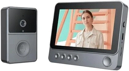 Battery Doorbell with 4.3 Inches Screen — Video Doorbell, Generic
