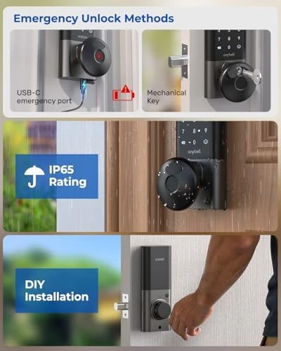 Palm Vein Smart Lock with 2K Security Camera & Video Doorbell — Smart Lock, Anybell