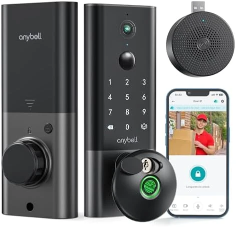 Palm Vein Smart Lock with 2K Security Camera & Video Doorbell — Smart Lock, Anybell