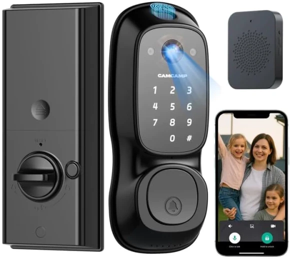 Smart Door Lock with Camera & Doorbell — Smart Lock, Camcamp