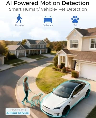 Solar Security Cameras Wireless Outdoor, 4MP, 64GB Local Storage, 2-Cam Kit — Security Camera, Obligz
