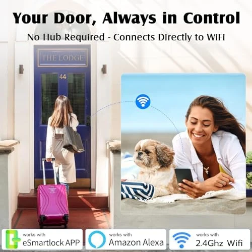 WiFi Door Lock with Camera- Video Doorbell, Deadbolt Smart Lock with RFID Fingerprint Keypad Code, Electronic Digital... — Smart Lock, Dhiedas