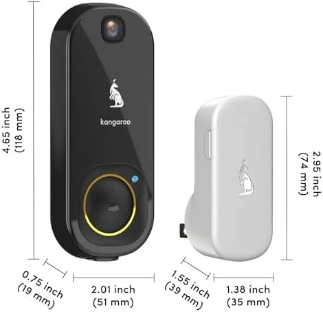 Wireless Doorbell with HD Camera and Chime — Video Doorbell, Generic
