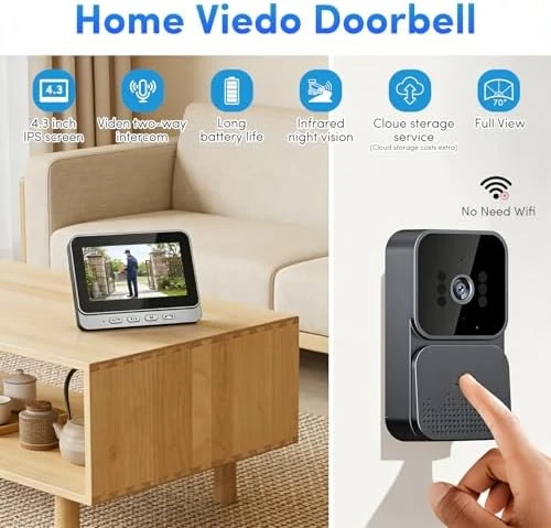 Wireless Video Doorbell Camera System — Video Doorbell, Generic