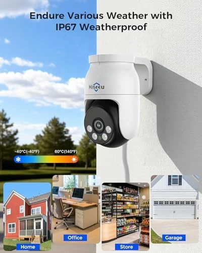4K PTZ Wired Security Camera System with 8 Cameras and DVR — Security Camera, Hiseeu