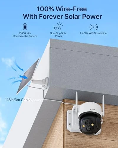4MP Solar Security Camera — Security Camera, ZOSI