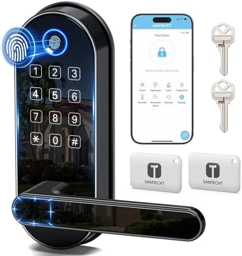 Bluetooth Fingerprint Smart Lock with Handle & Keypad — Smart Lock, samtechT