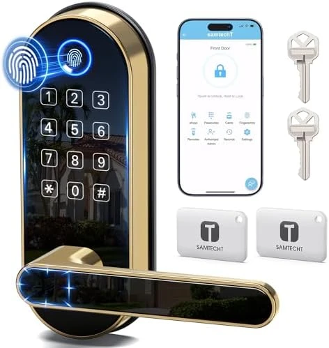 Bluetooth Fingerprint Smart Lock with Handle & Keypad — Smart Lock, samtechT