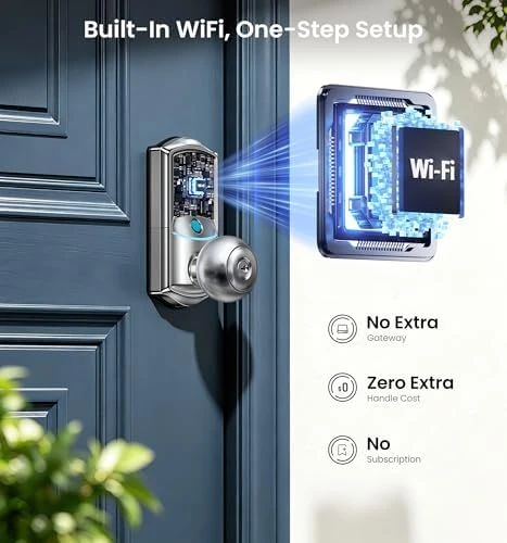 Built-in Wi-Fi Smart Lock with Knob — Smart Lock, Veise