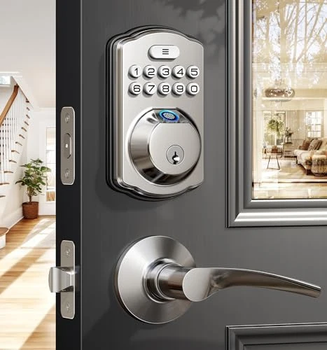 Fingerprint Door Lock with Lever Handles — Smart Lock, Veise