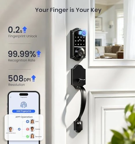 Fingerprint Smart Front Door Lock Set — Smart Lock, Veise