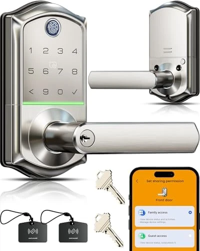 Fingerprint Smart Lever Lock with Handle — Smart Lock, Veise