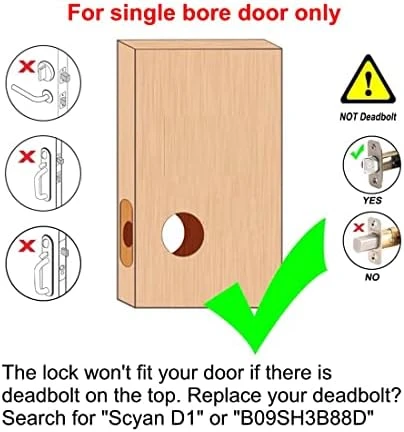 Keyless Entry Door Lock with Touchscreen Keypad — Smart Lock, SCYAN