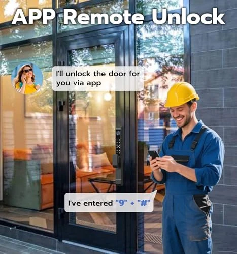 Mortise Sliding Glass Door Lock with Smart Fingerprint Code Keypad RFID Remote App — Smart Lock, Anweller