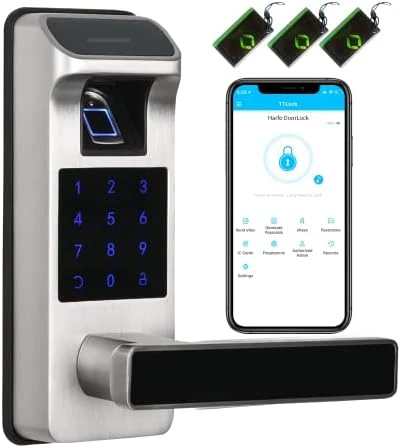 Smart Door Lock, Heavy Duty 5 in 1 Keyless Entry Door Lock — Smart Lock, HARFO