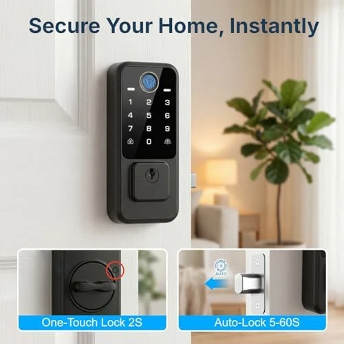 Smart Door Lock - Keyless Entry with Fingerprint and App Control — Smart Lock, RUIKANG POWER