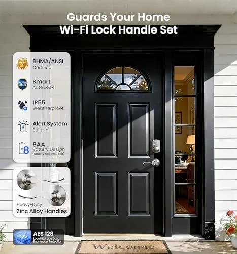 Smart Fingerprint Lock with Handle Set — Smart Lock, Veise