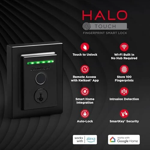 Touch Fingerprint Wi-Fi Smart Lock, Keyless Entry Door Deadbolt — Smart Lock, Kwikset