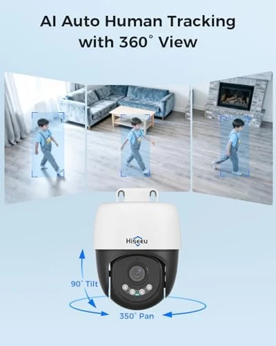 4K PoE Security Camera System with 6 PTZ Cameras — Security Camera, Hiseeu