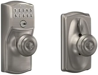 Camelot Keypad Lock with Lever Handle — Smart Lock, SCHLAGE