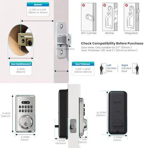 Keyless Entry Door Lock Deadbolt with Keypad — Smart Lock, MOUSETRO