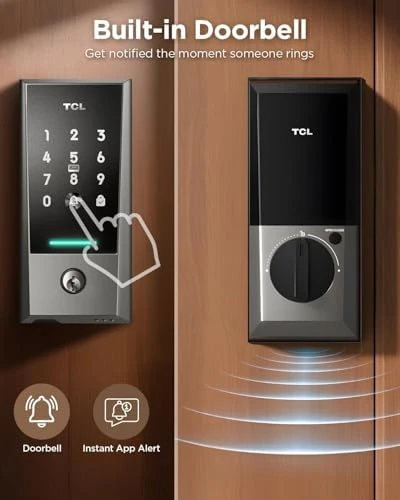 Smart Lock D2 with Built-in Doorbell and Touchscreen Keypad — Smart Lock, TCL