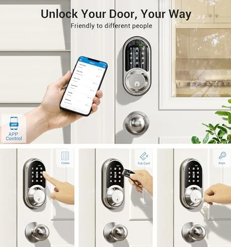 Smart Lock with 2 Knob Handle Set — Smart Lock, Veise