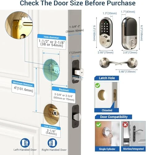 Smart Lock with Lever Handle Set — Smart Lock, Veise