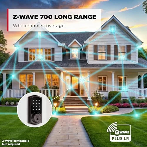 Touchscreen Lock with Z-Wave Long Range — Smart Lock, Kwikset
