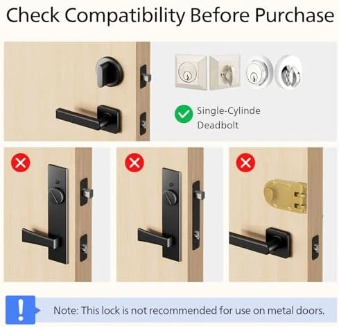 WiFi Smart Deadbolt Lock with Fingerprint Keypad — Smart Lock, Philips