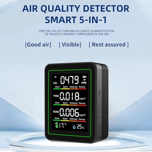 5 in 1 WiFi Air Quality Monitor — Air Quality Monitor, LICAEVEY