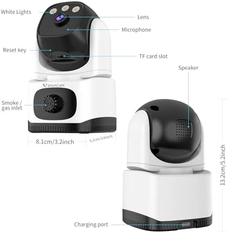 Indoor Security Camera with Smoke Detection — Security Camera, Vstarcam