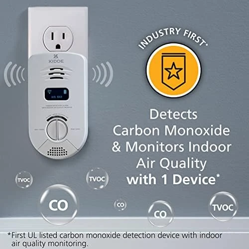 Smart Carbon Monoxide Detector & Indoor Air Quality Monitor + Leak & Freeze Sensor — Air Quality Monitor, Kidde