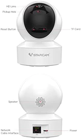 Smart Indoor WiFi IP Camera Pan & Tilt — Security Camera, visiPower