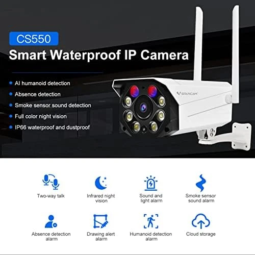 Smart Outdoor Bullet WiFi Camera — Security Camera, visiPower