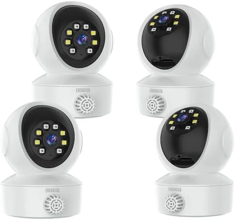Smoke & Gas Detection Home Security Camera with Sound Alarm & Real Time Alert — Security Camera, EVERSECU