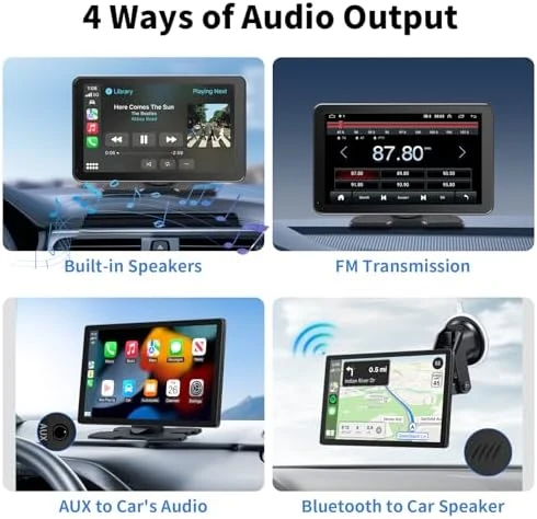 9'' Wireless CarPlay & Android Auto Screen — Car Infotainment System, GTVFS
