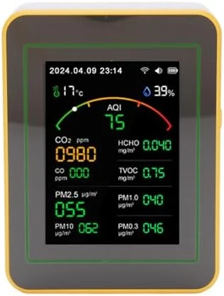 Air Quality Detector, 15 in 1 WiFi App Control — Air Quality Monitor, Eujgoov