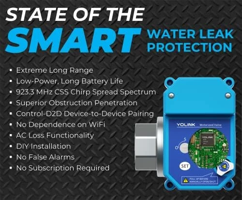 Smart Water Leak Protection System — Water Shut Off Valve, YoLink