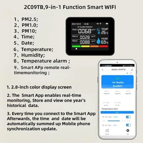 Smart WiFi Air Quality Monitor — Air Quality Monitor, Generic