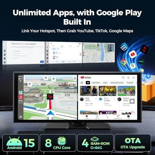 11'' AI CarPlay Screen — Car Infotainment System, LAMTTO