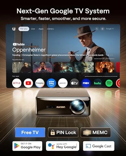 Google TV Smart Projector 4K Supported — Smart Projector, Aurzen