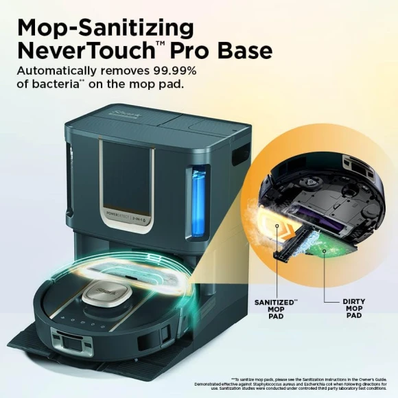 Robot Vacuum & Mop Combo with Heated Mop Cleaning — Robot Vacuum, Shark