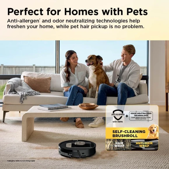 Robot Vacuum & Mop Combo with Heated Mop Cleaning — Robot Vacuum, Shark