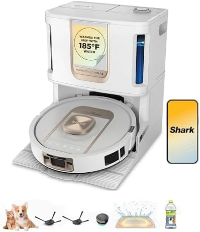 Robot Vacuum & Mop Combo with Heated Mop Cleaning — Robot Vacuum, Shark