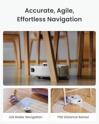 Robot Vacuum & Mop with Matter, 6000Pa Suction, 90-Day Hands-Free Self-Emptying, LDS Navigation, 3.6" Ultra-Slim,... — Robot Vacuum, SwitchBot
