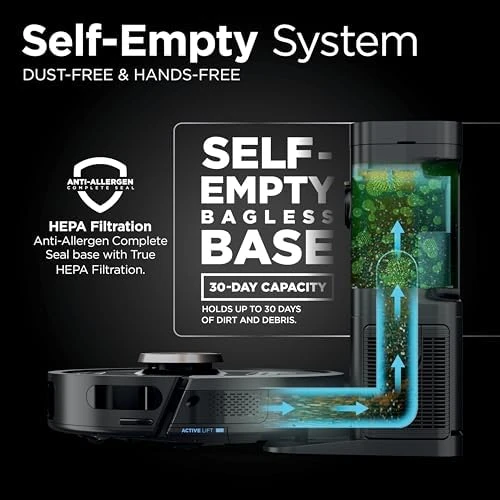 Self-Empty Robot Vacuum with NeverStuck Technology — Robot Vacuum, Shark